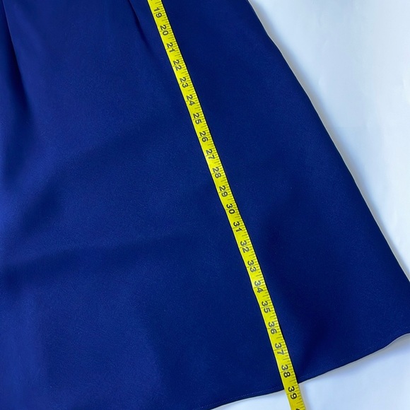 Jessica Howard Navy Blue Sleeveless Dress Size 6 Petit Bias Cut Pull On BoatNeck - Picture 11 of 15